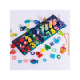 Montessori Wooden Educational Games Magnetic Fishing Game for Learning Colors and Maths